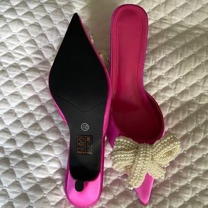 Neon Pink Shein Kitten Heels